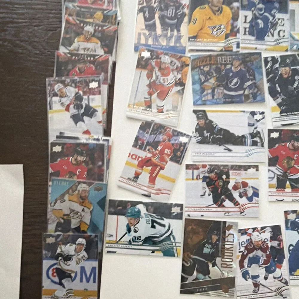 Hockey lot for sell over 70 cards, mint condition with bonus Rookie Michael Misa